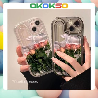 เคสมือถือ แบบนิ่ม ลายการ์ตูนดอกกุหลาบ กันกระแทก สําหรับ OPPO Reno9 Reno8 Reno7pro reno6 7z 8T 5 R17 A72 A53 A9 2020 F11 A31 A15 A3S A78 A77