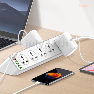 Ldnio SC10610 ซ็อกเก็ตพาวเวอร์ มาตรฐานยุโรป 10 ช่อง พร้อม 30W 4USB PD QC ชาร์จเร็ว อเนกประสงค์