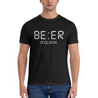 เสื้อยืด พิมพ์ลายนาฬิกาเบียร์ OClock ออกแบบดี เลือกลายได้