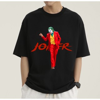 YFjoker เสื้อ ลายโจ๊กเกอร์ เสื้อผ้าแฟชั่น คอกลม เสื้อยืดสตรีท แขนสั้น ลายโจ๊กเกอร์ ใส่ได้ทั้งชายและหญิง