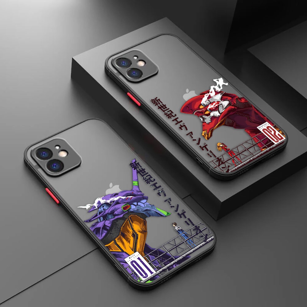 เคสโทรศัพท์มือถือ ผิวด้าน ลายกันดั้ม 01 02 Neon Genesis Evangelion สําหรับ Apple iPhone 14 11 12 13 Plus Pro Max XR XS X 6 6s 7 8 SE 2020 2022 Plus Mini Max