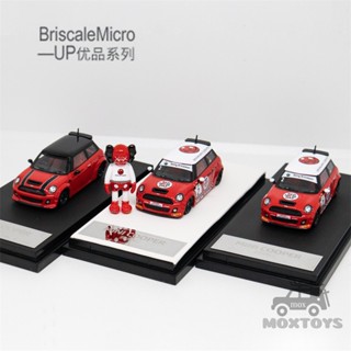 โมเดลรถยนต์ BriscaleMicro Up BSC 1:64 LBWK Mini RedRose The Italian Job Version Red Diecast ของเล่นสําหรับเด็ก