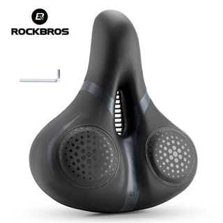 Rockbros อานเบาะที่นั่ง หนัง PU ระบายอากาศ ทรงกลม สําหรับจักรยานเสือภูเขา