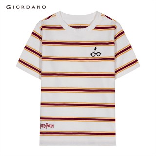 GIORDANO เสื้อยืดเด็ก Juniors Stripe Printed Tee 03083216