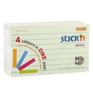 StickN กระดาษโน้ตมีเส้น 3x5 นิ้ว รุ่น 21578 คละสี (5เล่ม)