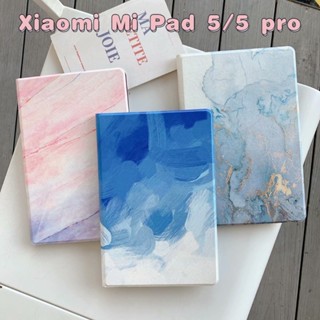 เคสแท็บเล็ต หนัง PU ลายหินอ่อน พร้อมขาตั้ง สําหรับ Xiaomi Mi Pad 5 Mi Pad 5 Pro 11 นิ้ว