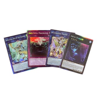 Yu-gi-oh! การ์ดเกมเทรดดิ้ง Duel Monster Cards ภาษาอังกฤษ เลเซอร์ แฟลชการ์ด ของเล่นสะสม 10 ชิ้น