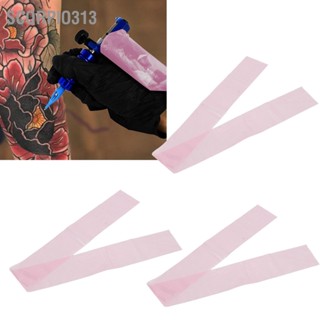 Scorpio313 100pcs Tattoo Clip Cord Sleeves ปลอกสายคลิปสักแบบโปร่งแสงสีชมพูโปร่งแสง