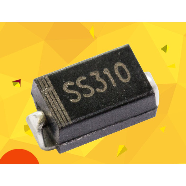 SS310 SMA SR3100 DO-214AC แพทช์ Shotky ไดโอด 3A / 100V