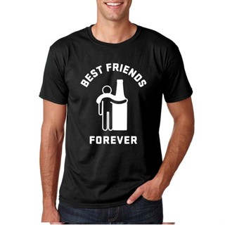 ใหม่ เสื้อยืดลําลอง แขนสั้น พิมพ์ลาย Bros Bff Beer Best Friend Forever Beer พรีเมี่ยม สีดํา สําหรับผู้ชาย 784276