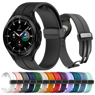 สายนาฬิกาข้อมือ หัวเข็มขัดแม่เหล็ก สําหรับ Samsung Galaxy Watch 4 Classic 42 46 มม. 40 44 มม.