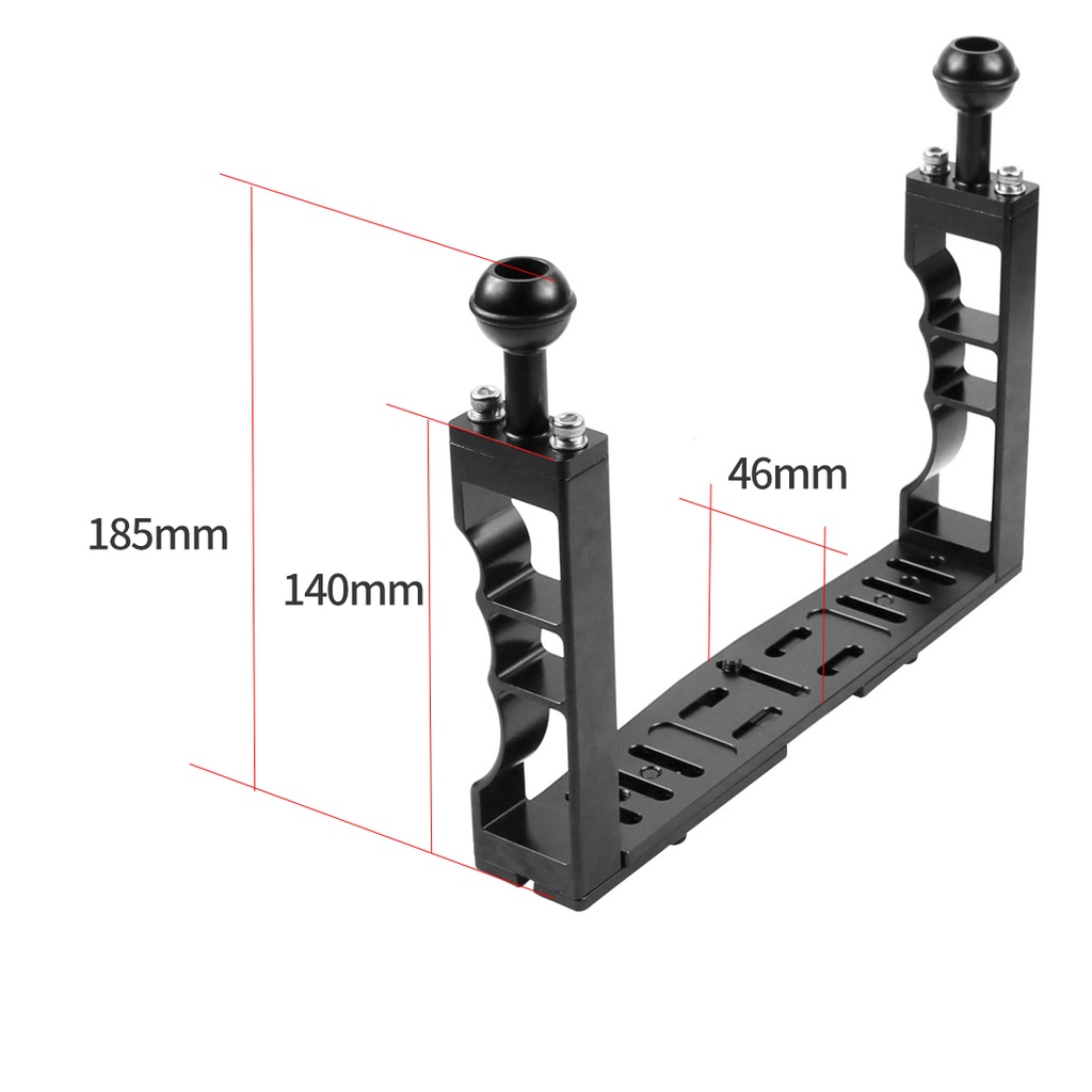 Feichao สําหรับ GoPro Hero 13 / 12 / 11 / 10 / 9 / 8 กล้อง DSLR Dual Handle ถาดวงเล็บดําน้ํา Stabilizer Rig การถ่ายภาพ