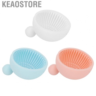 Keaostore Makeup Brush Cleaner Bowl  Cosmetic Brush Cleaning Bowl Half Ball Shape Multi Purpose Portable Flexible  for Home