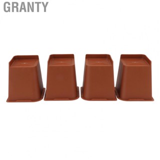 Granty Bed Chair Risers Block  Furniture Extra Raiser ABS 4PCS Stackable  Slip L Shaped  for Bedroom