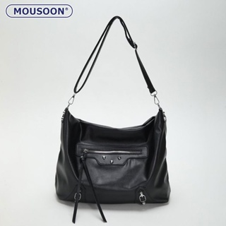 MOUSOON กระเป๋าโท้ทสไตล์หวานเย็นของผู้หญิงกระเป๋าสะพายไหล่ crossbody พู่ย้อนยุคระดับไฮเอนด์ความจุสูงแฟชั่นสบาย ๆ