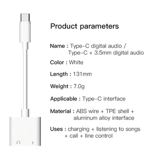 อะแดปเตอร์สายแปลงสำหรับ i-os สายแปลงต่อหูฟัง 3.5มม. พร้อมชาร์จไฟ for I-OS To Aux3.5 Adapter สายแปรงหูฟัง