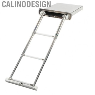 Calinodesign Boat Folding 3 Steps Ladder  Concealed Box Telescopic Ladder Ergonomic  for Yatch