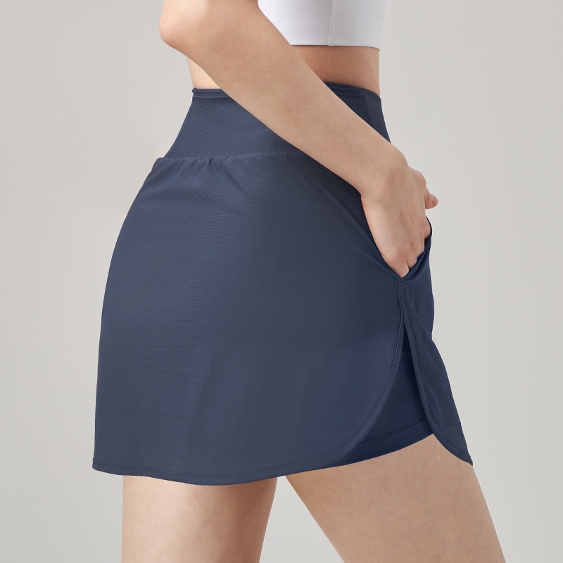 Fit.HER ปลอม สอง โยคะ Capris ผู้หญิง ฤดูร้อน รัดรูป วิ่ง เอวสูง ฟิตเนส ชุดขี่จักรยาน กางเกงน้ําผึ้ง พีช สะโพก ยก กีฬา กางเกงขาสั้น