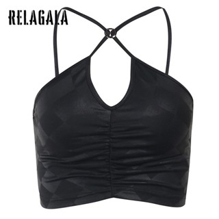 Relagala เสื้อกั๊ก แต่งหัวเข็มขัดกลวง สําหรับผู้หญิง 2023