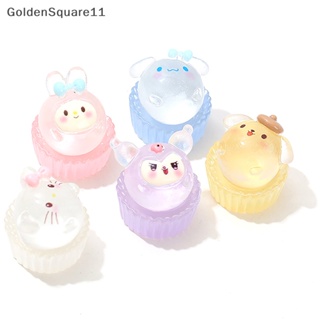 SANRIO Goldensquare พัฟเค้ก ซานริโอ้ เรืองแสง ขนาดเล็ก ลายการ์ตูนคิตตี้ คุโรมิ ของเล่น สําหรับตกแต่งบ้านตุ๊กตา 2 ชิ้น