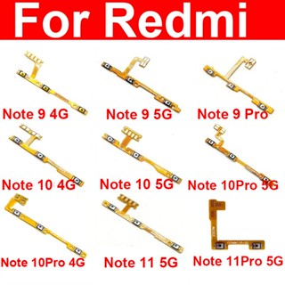 อะไหล่ปุ่มกดสวิตช์เปิด ปิด เสียง สายเคเบิ้ลอ่อน แบบเปลี่ยน สําหรับ Xiaomi Redmi Note 9 9s 9T 10 Pro 10S Note 11 Pro 4G 5G