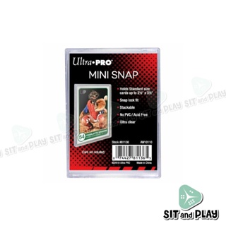 Ultra Pro - Mini Snap Card Holder กรอบใส ใส่การ์ด ไม่ดูดโฮโลแกรม สำหรับการ์ดขนาด Standard