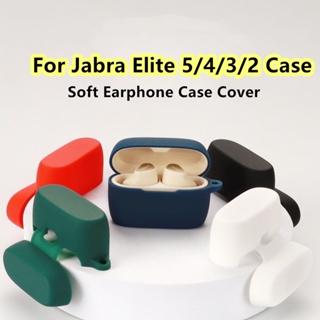 พร้อมส่ง! เคสหูฟัง แบบนิ่ม สีน้ําเงินเข้ม สําหรับ Jabra Elite 2 Jabra Elite 5 4 3