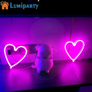 Lumiparty โคมไฟนีออน Led 5v รูปหัวใจ สําหรับตกแต่งงานปาร์ตี้วันเกิด งานแต่งงาน