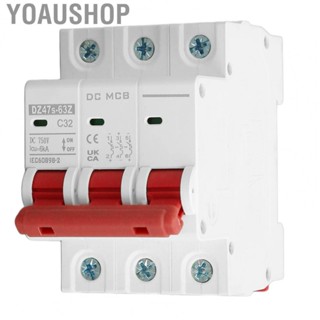 Yoaushop 3P Small Circuit Breaker  Fast Tripping Stable DC750V Circuit Breaker  for Marine Power System