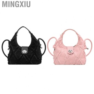 Mingxiu Shoulder Bag  Compact Elegant Women Shoulder  Reinforced Shoulder Strap Metal Locking Buckle Comfortable Handle  for Daily