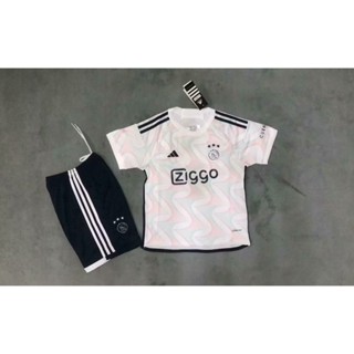 ใหม่ Ajax Away ชุดเสื้อฟุตบอล และกางเกงขาสั้น คุณภาพสูง สําหรับเด็ก 2324