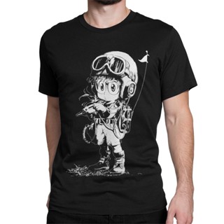 เสื้อยืดแขนสั้น คอกลม ผ้าฝ้าย 100% พิมพ์ลายการ์ตูนหุ่นยนต์ Akira Toriyama สไตล์ญี่ปุ่น สําหรับผู้ชาย