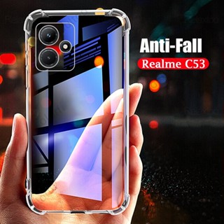 เคสโทรศัพท์มือถือแบบนิ่ม TPU ใส กันกระแทก กันรอยเลนส์กล้อง บางมาก สําหรับ Realme C53 C55 C51 5G RealmeC53 RealmeC51 RealmeC55 Nfc 5G