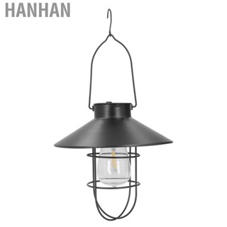 Hanhan Hanging Light Fixtures Black Retro Smart Outdoor Garden Solar Wrought Iron