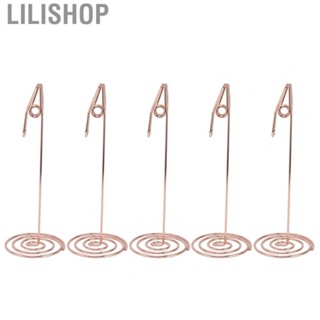 Lilishop 5Pcs Place Card Holder Rose Gold Unique Multi Purpose Table Number Holders