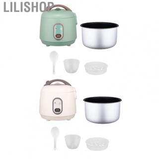 Lilishop Electric Rice Cooker  Small Rice Cooker Alloy Portable Easy To Clean with 2L Inner Liner for Kitchen