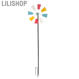 Lilishop Outdoor Wind Sculpture  Easy To Install Garden Wind Spinner Colored  for Entertainment