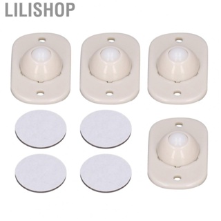 Lilishop Universal Wheel  360° Free Rotation Self Adhesive Wheels  for Cosmetic Storage for Desktop for Kitchen