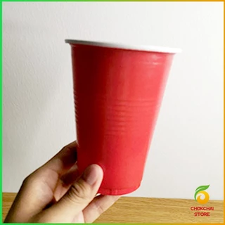 พร้อมส่งทันที 50 ใบ แก้วแดง แก้วหลากสีปาร์ตี้ RED CUP AMERICANPARTY Kirkland แก้วแดงปาร์ตี้ 16oz/2oz