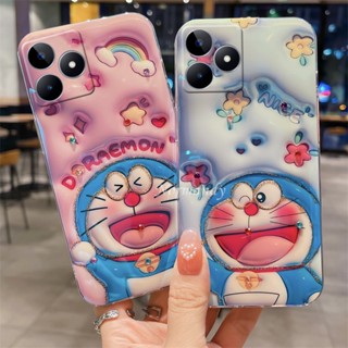 ใหม่ เคสโทรศัพท์มือถือ ซิลิคอน TPU นิ่ม ป้องกันกล้อง ปิดด้านหลัง ลายการ์ตูนน่ารัก 3D บลูเรย์ ประดับพลอยเทียม สําหรับ Realme C53 2023 RealmeC53