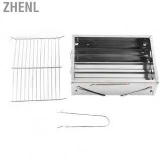 Zhenl Outdoor Barbecue Grill Portable Foldable Stainless Steel BBQ Grill