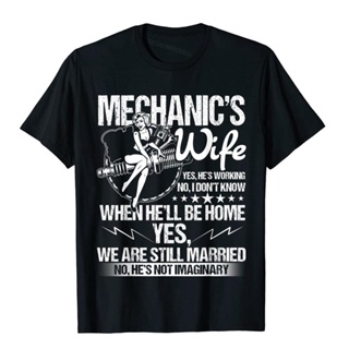 เสื้อยืด พิมพ์ลายกราฟิก Im A Mechanics Wife สําหรับผู้ชาย