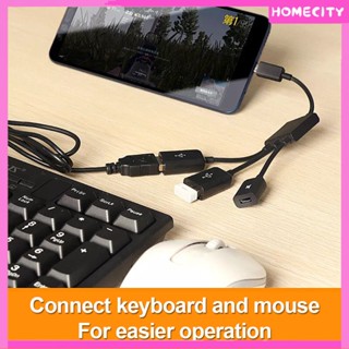 [Ready] 3 In1 Micro Otg Usb Port Game Mouse Keyboard Adapter Cable For Android Tablet Black