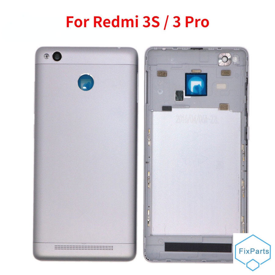 สําหรับ Xiaomi Redmi 3S ฝาครอบแบตเตอรี่ด้านหลัง Redmi 3 Pro ฝาครอบประตูโลหะ เคสด้านหลัง พร้อมปุ่มด้านข้าง