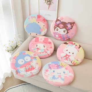 SANRIO หมอนอิงเมมโมรี่โฟม ทรงกลม ลายซากุระ Kuromi Melody Cinnamoroll Pachacco Hangyodon ทรงหลวม