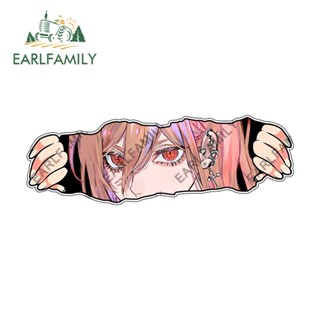 Earlfamily สติกเกอร์ กันน้ํา ลาย Chainsaw Man 13 ซม. x 4.4 ซม. สําหรับติดตกแต่งหน้าต่างรถยนต์ รถเข็น