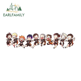 Earlfamily สติกเกอร์ ลายอนิเมะ Haikyuu Slap 13 ซม. x 3.1 ซม. สําหรับตกแต่งรถยนต์ แล็ปท็อป เซิร์ฟบอร์ด รถจักรยานยนต์