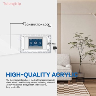 Tolongtrip&gt; กล่องล็อคเทอร์โมสตัท พร้อมกุญแจ ใส ขนาดใหญ่ สําหรับเทอร์โมสตัท