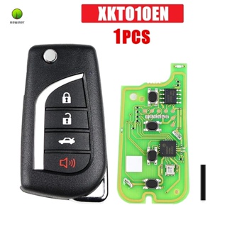 รีโมตกุญแจรถยนต์ 4 ปุ่ม สําหรับ Xhorse XKTO10EN Toyota Flip VVDI