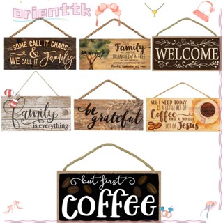 Orienttk ป้าย Welcome Plaques Rustic Home สําหรับแขวนตกแต่งผนังบ้าน